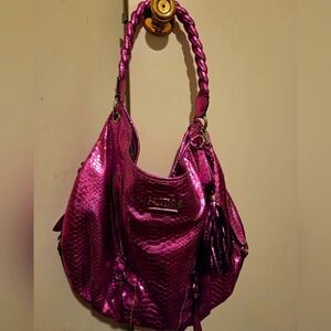 Guess Fuchsia Hobo Tote  Bag Never Used